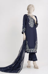 EMBROIDERED CAMBRIC STITCHED 3 PIECE