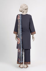 EMBROIDERED CAMBRIC STITCHED 3 PIECE