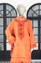 EMBROIDERED CAMBRIC 3PCS UNSTITCHED