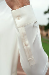 CREAM BLENDED EMBROIDERED KAMEEZ SHALWAR