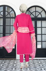 EMBROIDERED CAMBRIC 3PCS UNSTITCHED