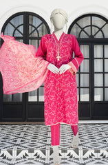 EMBROIDERED CAMBRIC 3PCS UNSTITCHED