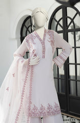 EMBROIDERED CAMBRIC 3PCS UNSTITCHED