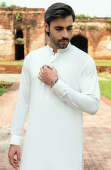 OFF WHITE BLENDED KAMEEZ SHALWAR