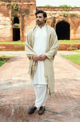 OFF WHITE BLENDED KAMEEZ SHALWAR