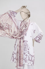 EMBROIDERED CAMBRIC STITCHED 3 PIECE