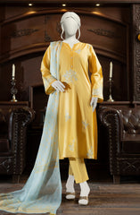 EMBROIDERED CAMBRIC 3PCS UNSTITCHED