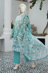 EMBROIDERED PRINTED LAWN 3PCS UNSTITCHED
