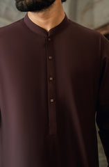 BURGUNDY BLENDED KAMEEZ SHALWAR