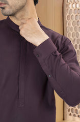 PLUM BLENDED KAMEEZ SHALWAR