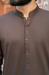 BROWN BLENDED KAMEEZ SHALWAR