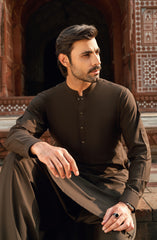 BROWN BLENDED KAMEEZ SHALWAR