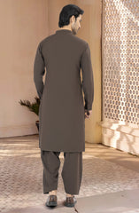 CHOCOLATE BROWN BLENDED KAMEEZ SHALWAR