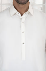 OFF WHITE BLENDED KAMEEZ SHALWAR