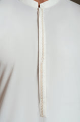 OFF WHITE BLENDED EMBROIDERED KAMEEZ SHALWAR