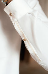 OFF WHITE BLENDED EMBROIDERED KAMEEZ SHALWAR