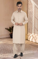 NATURAL BEIGE BLENDED KAMEEZ SHALWAR