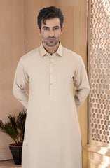 NATURAL BEIGE BLENDED KAMEEZ SHALWAR