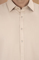 NATURAL BEIGE BLENDED KAMEEZ SHALWAR