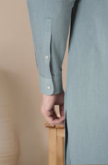 SAGE-GREEN BLENDED KAMEEZ SHALWAR