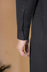 BLACK EMBROIDERED BLENDED KAMEEZ SHALWAR