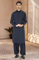 NAVY BLENDED KAMEEZ SHALWAR