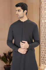DARK-GREY BLENDED KAMEEZ SHALWAR
