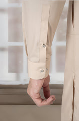 NATURAL-BEIGE BLENDED KAMEEZ SHALWAR