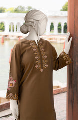 EMBROIDERED CHAMBRAY STITCHED 2 PIECE