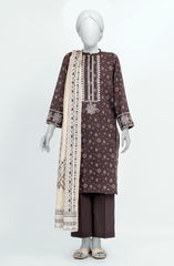 EMBROIDERED PRINTED CAMBRIC STITCHED 3 PIECE
