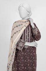 EMBROIDERED PRINTED CAMBRIC STITCHED 3 PIECE