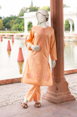 EMBROIDERED CHAMBRAY STITCHED 2 PIECE