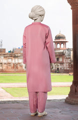 EMBROIDERED CHAMBRAY STITCHED 2 PIECE