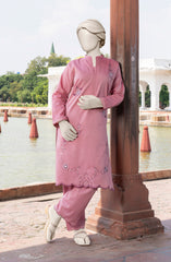 EMBROIDERED CHAMBRAY STITCHED 2 PIECE