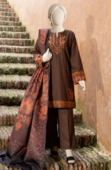 EMBROIDERED CROSS HATCH STITCHED 3 PIECE