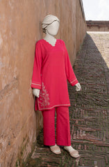 EMBROIDERED KHADDAR STITCHED 2 PIECE
