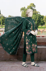 EMBROIDERED KHADDAR STITCHED 3 PIECE
