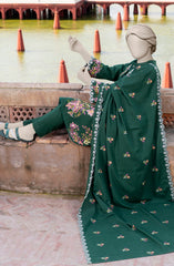 EMBROIDERED KHADDAR STITCHED 3 PIECE