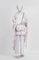 EMBROIDERED CAMBRIC STITCHED 3 PIECE