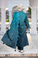 EMBROIDERED TWILL VISCOSE 3 PCS UNSTITCHED