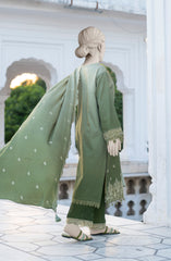 EMBROIDERED TWILL VISCOSE 3 PCS UNSTITCHED