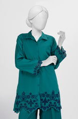 EMBROIDERED CAMBRIC STITCHED 2 PIECE