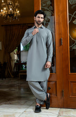 GREY BLENDED KAMEEZ SHALWAR LIGHT
