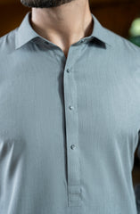 GREY BLENDED KAMEEZ SHALWAR LIGHT