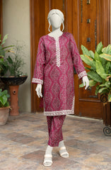 EMBROIDERED PRINTED LAWN STITCHED 2 PIECE