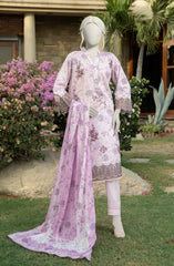 EMBROIDERED PRINTED LAWN STITCHED 3 PIECE
