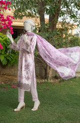 EMBROIDERED PRINTED LAWN STITCHED 3 PIECE