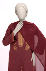 3 PIECE - EMBROIDERED CAMBRIC STITCHED