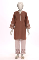 EMBROIDERED CAMBRIC STITCHED 2 PIECE