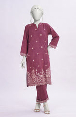 EMBROIDERED PRINTED CAMBRIC STITCHED 2 PIECE